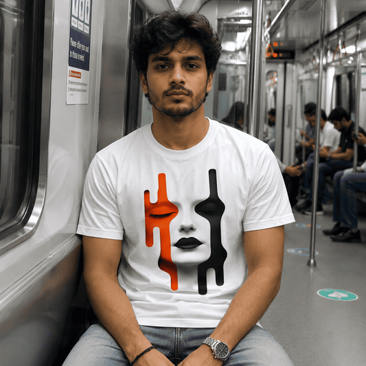 Eye Face Regular Fit Cotton T-Shirt