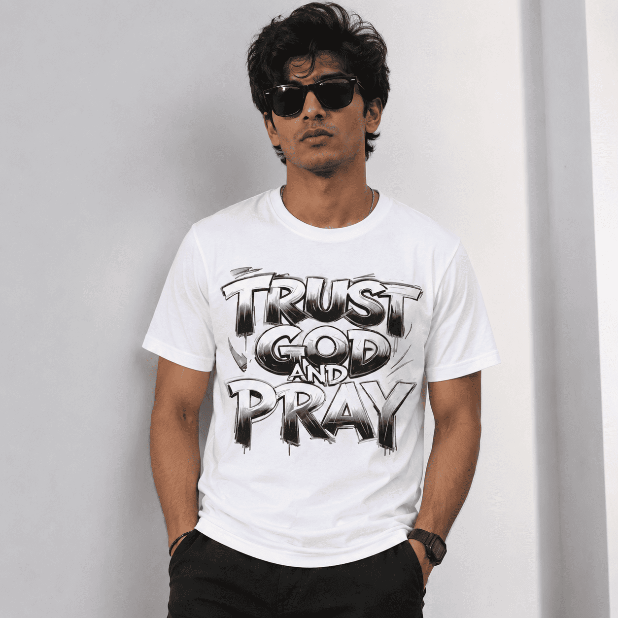 Trust God And Pray Regular Fit T-Shirt