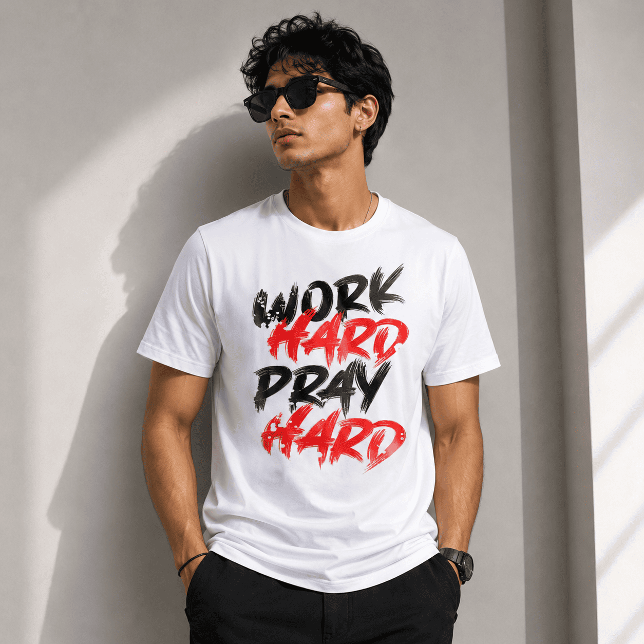 Work Hard Pray Hard Regular Fit T-Shirt