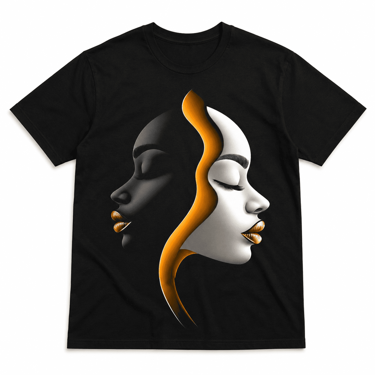 Dual Face Regular Fit Cotton T-Shirt