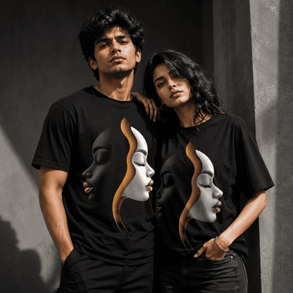 Dual Face Regular Fit Cotton T-Shirt