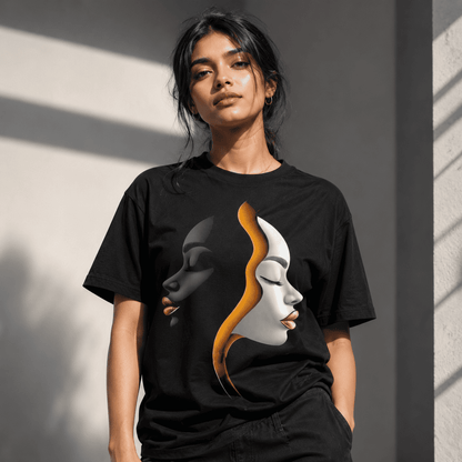 Dual Face Regular Fit Cotton T-Shirt