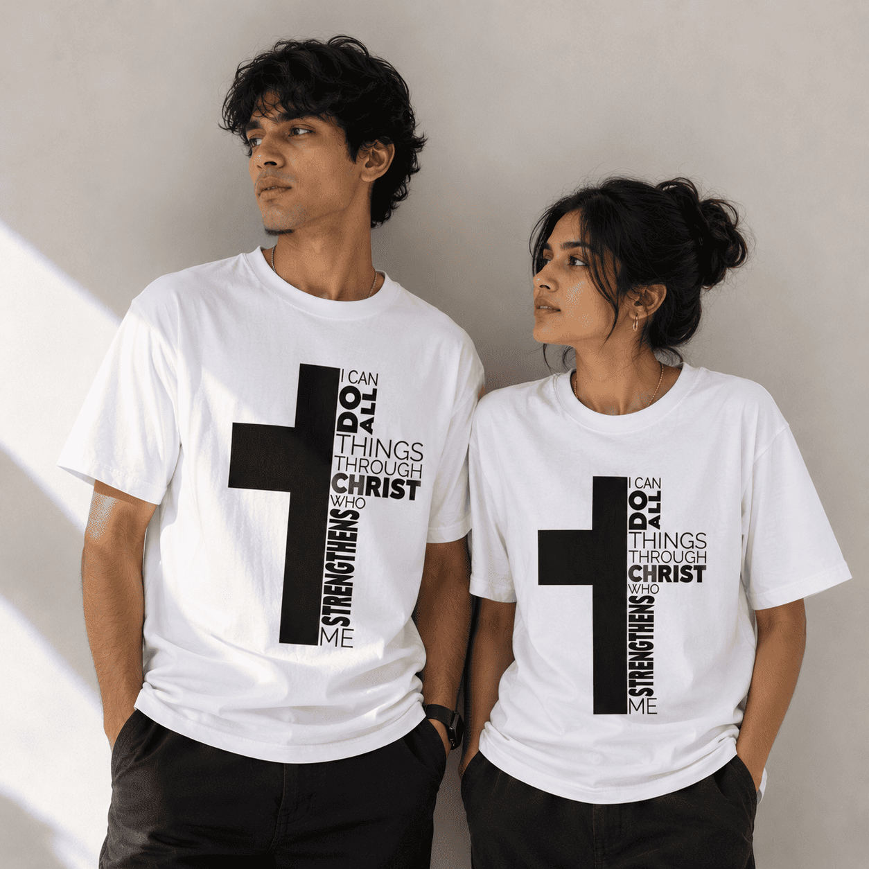 Cross Christ Regular Fit Cotton T-Shirt