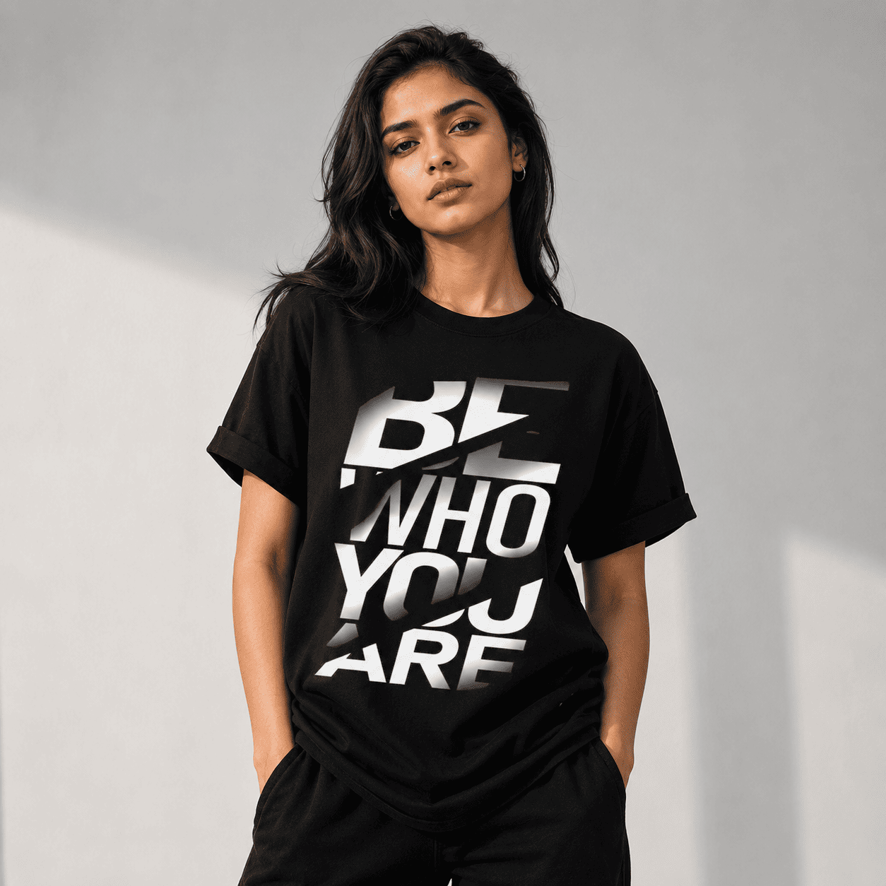 Be Who You Are Regular Fit Cotton T-Shirt