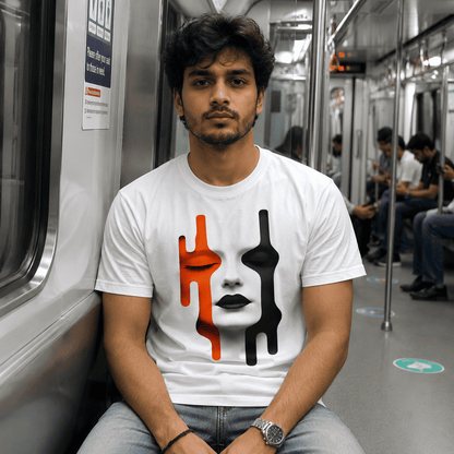 Eye Face Regular Fit Cotton T-Shirt