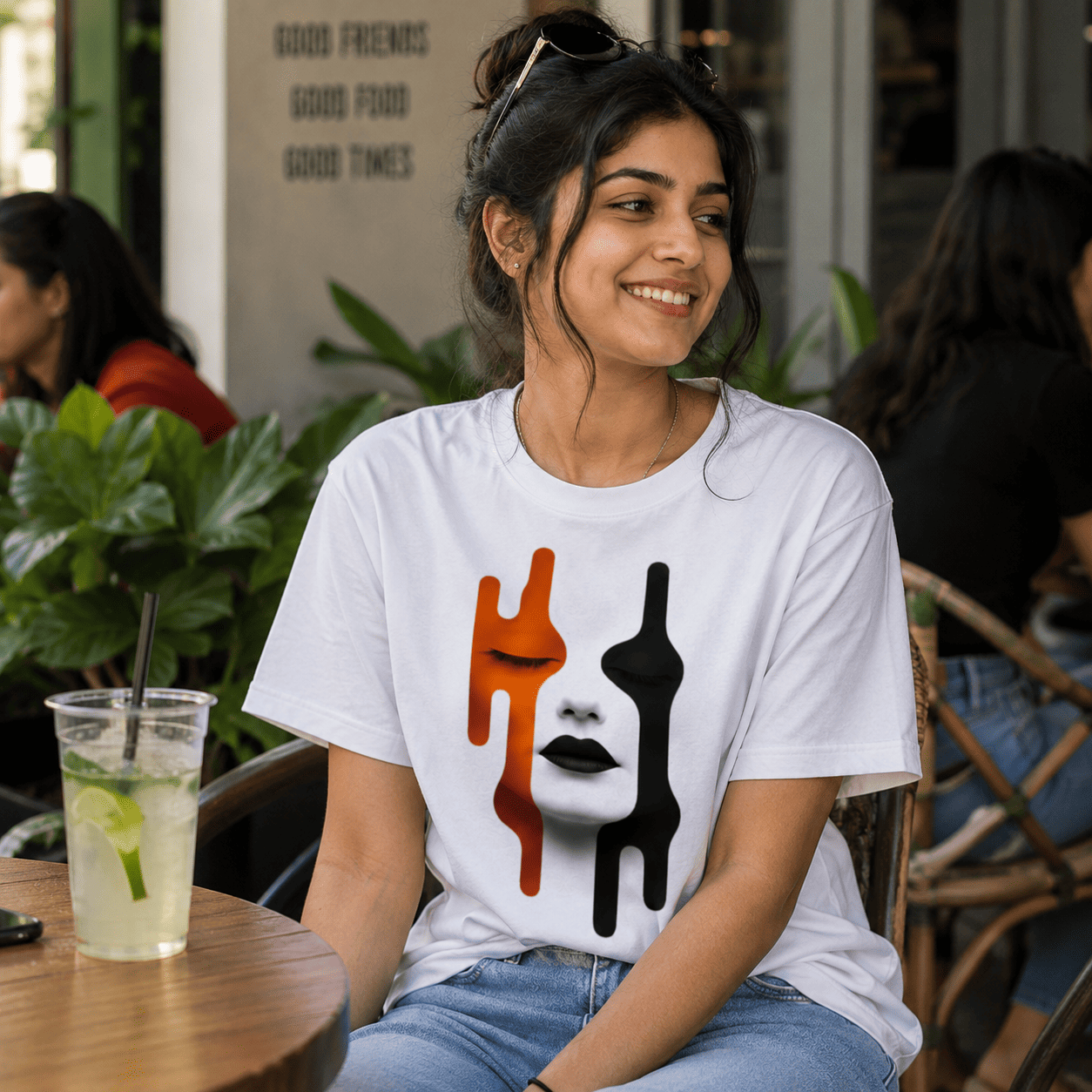Eye Face Regular Fit Cotton T-Shirt