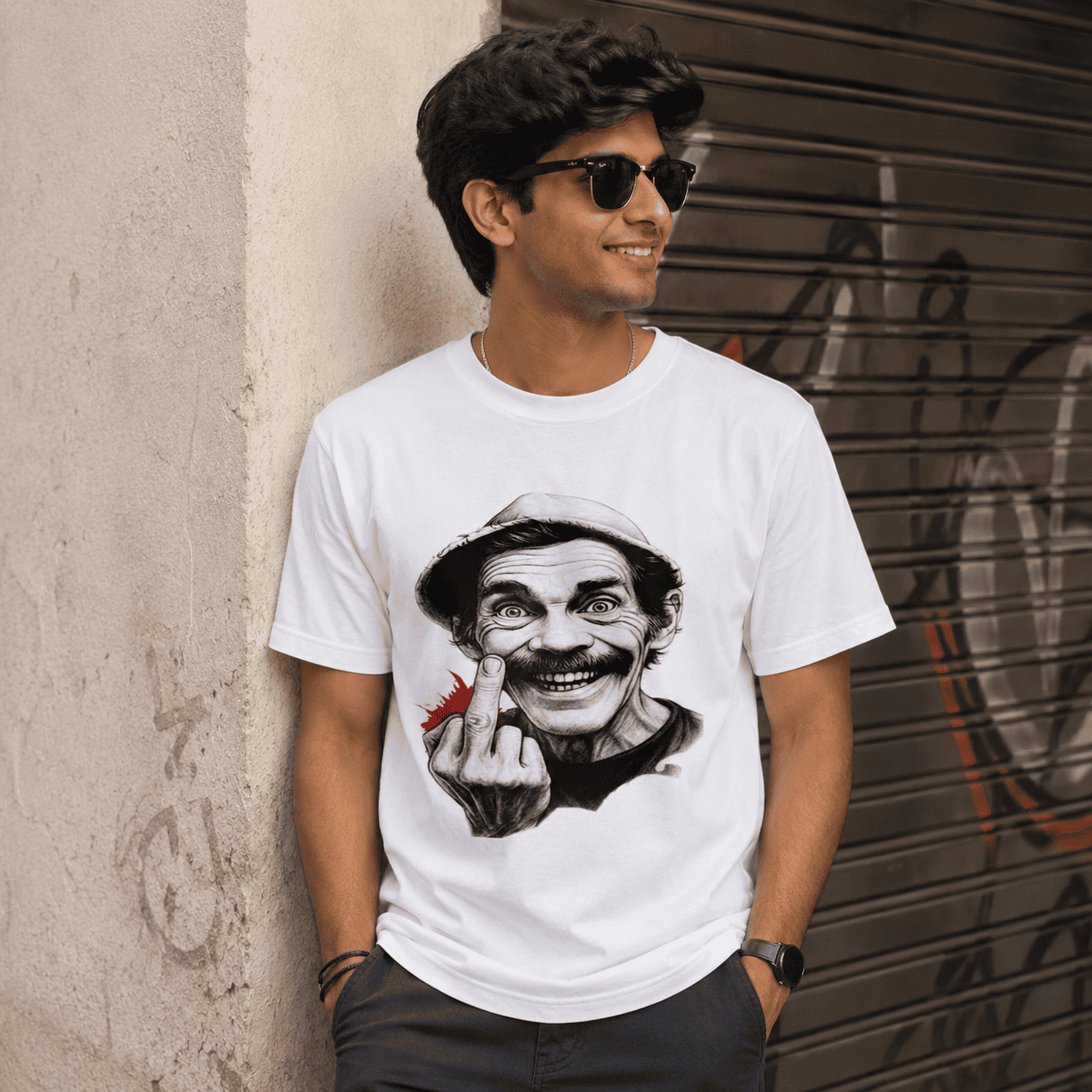Fearless Rebel Regular Fit Cotton T-Shirt