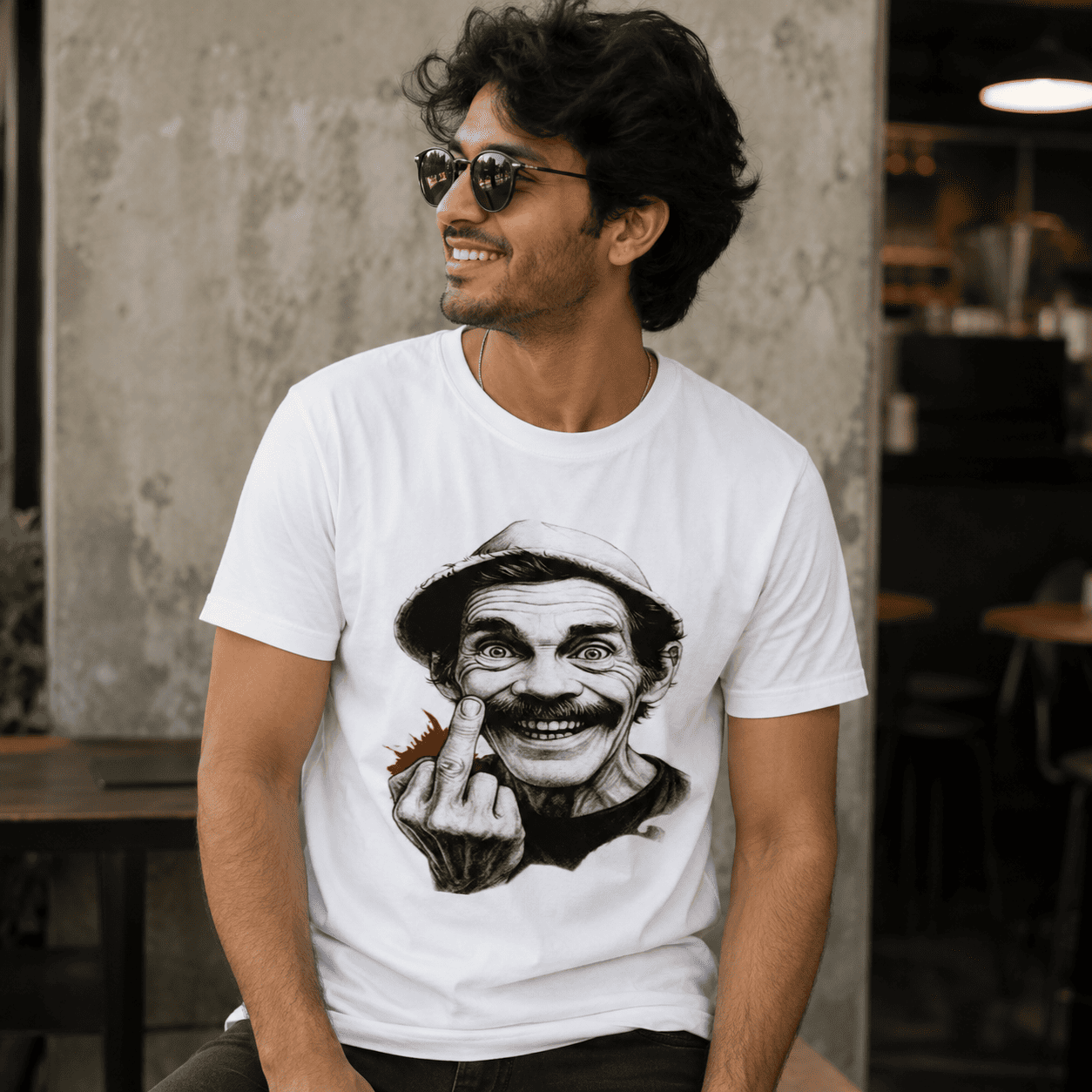 Fearless Rebel Regular Fit Cotton T-Shirt