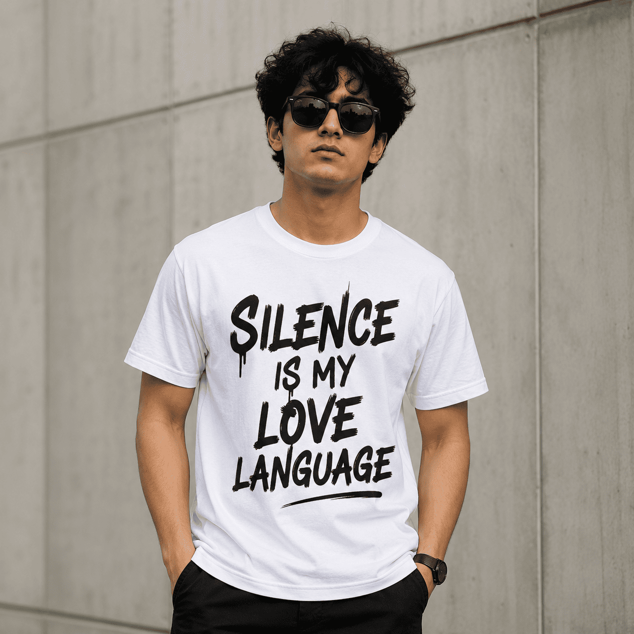 My Love Language Regular Fit Cotton T-Shirt