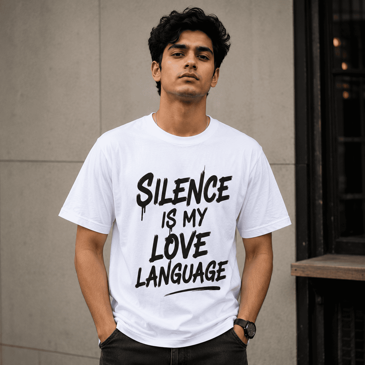 My Love Language Regular Fit Cotton T-Shirt
