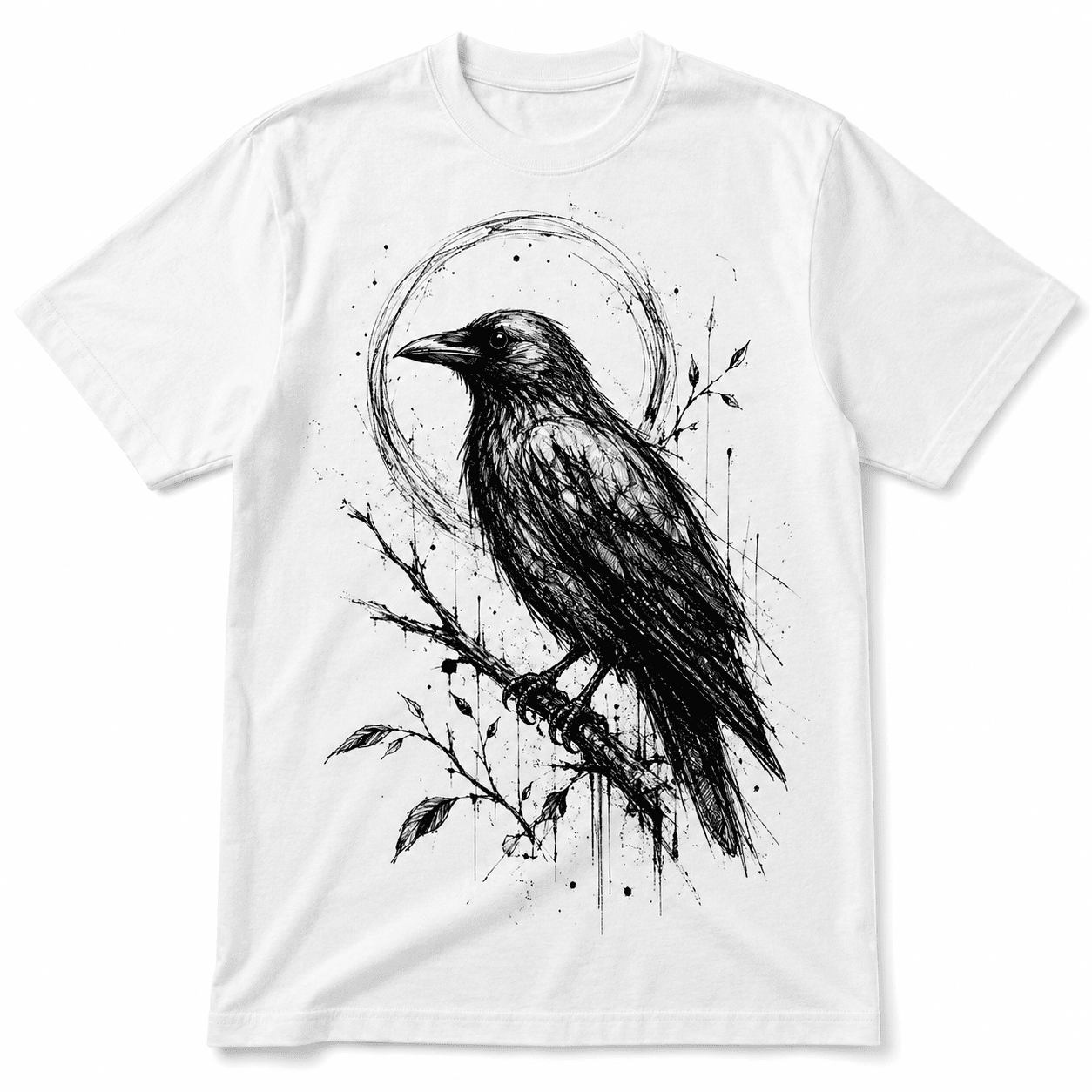 Bird Art Regular Fit Cotton T-Shirt
