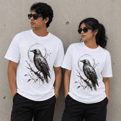Bird Art Regular Fit Cotton T-Shirt