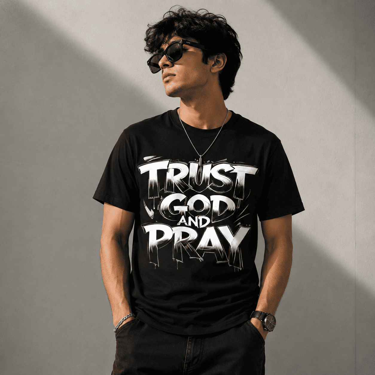 Trust God And Pray Regular Fit T-Shirt
