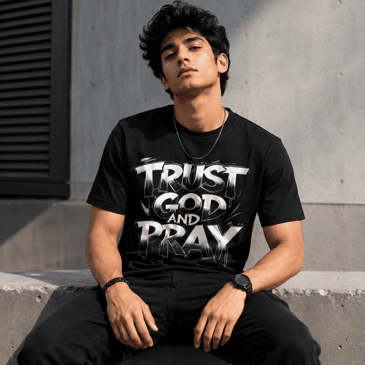 Trust God And Pray Regular Fit T-Shirt