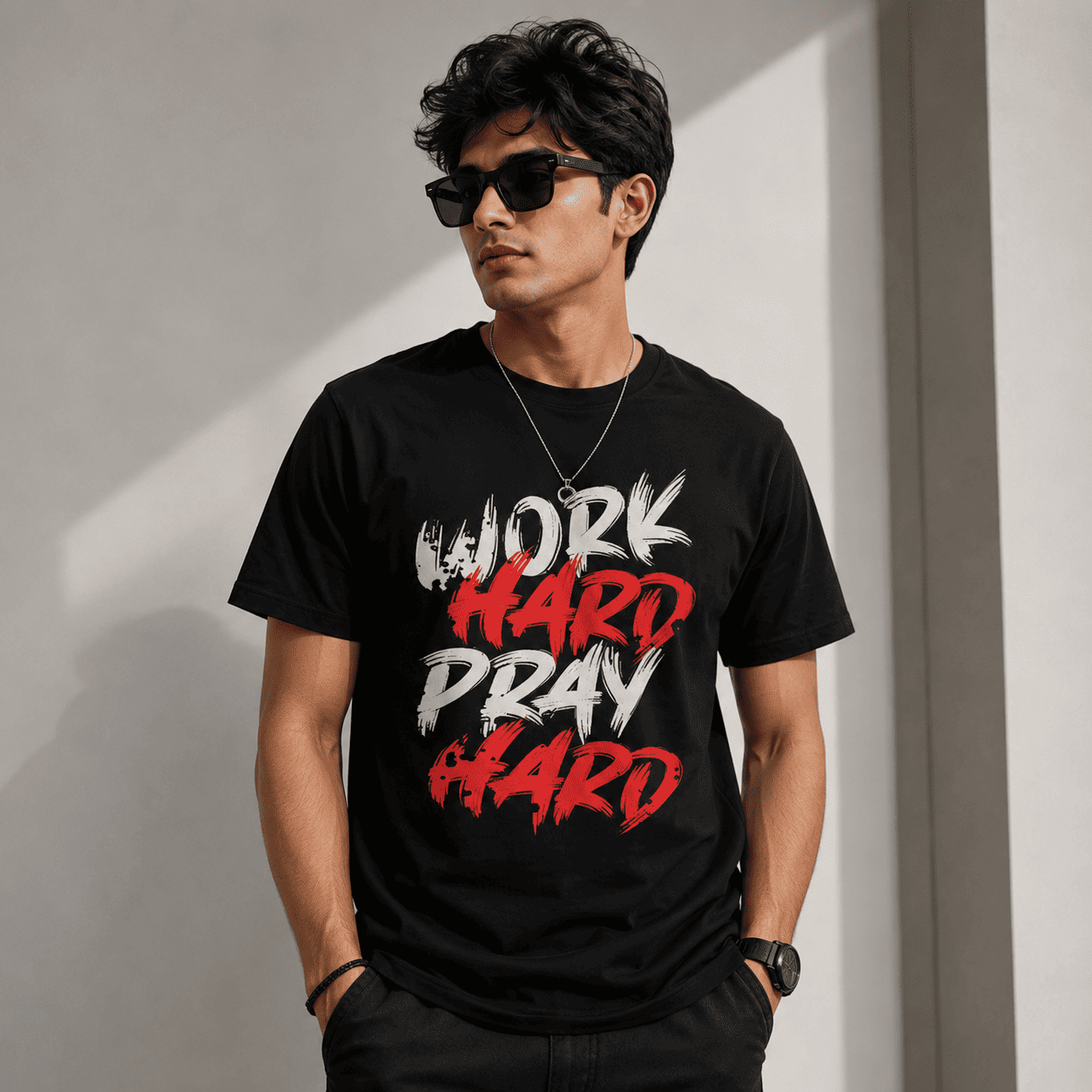 Work Hard Pray Hard Regular Fit T-Shirt