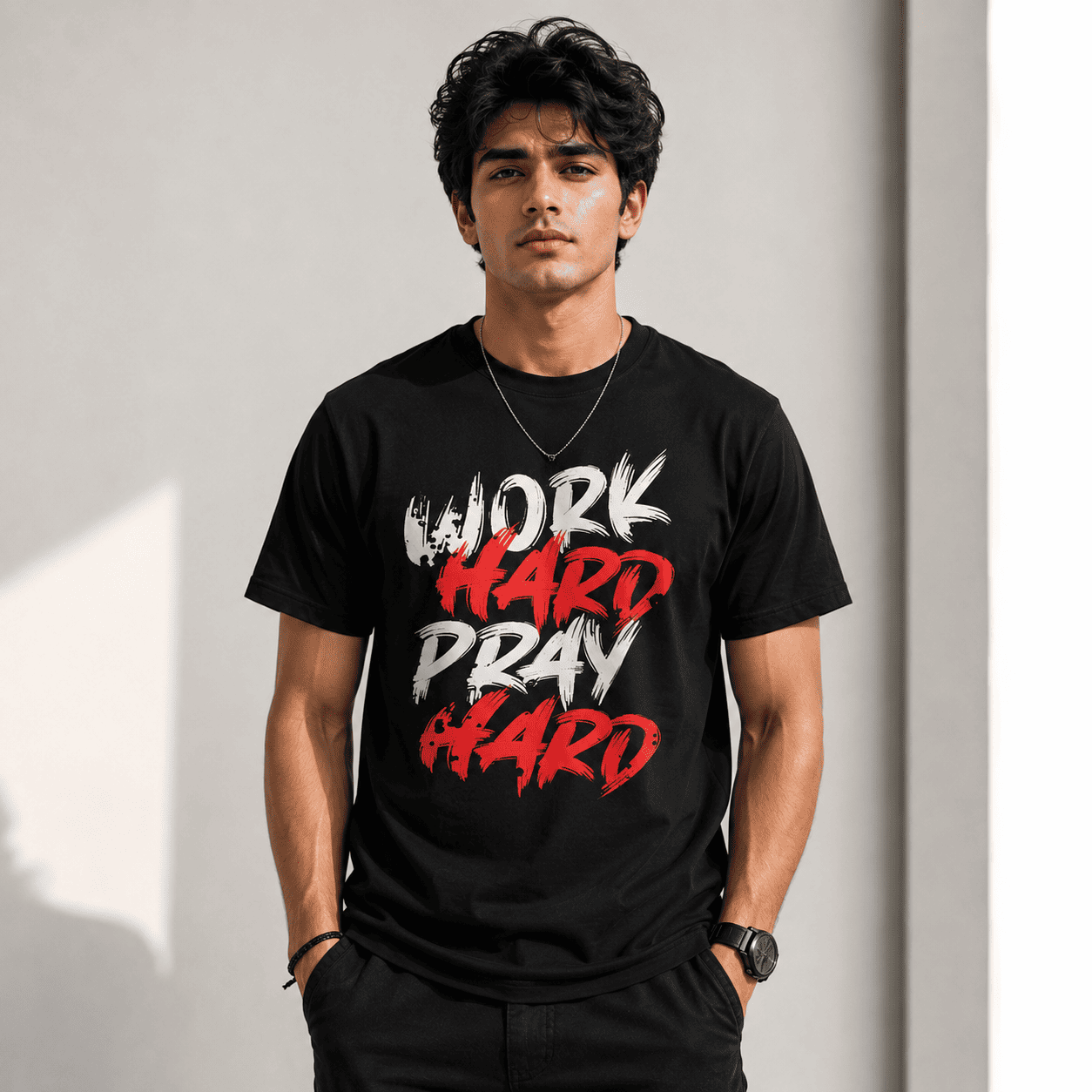 Work Hard Pray Hard Regular Fit T-Shirt