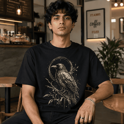 Bird Art Regular Fit Cotton T-Shirt