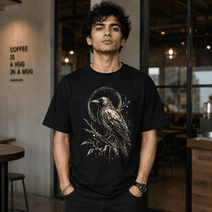 Bird Art Regular Fit Cotton T-Shirt