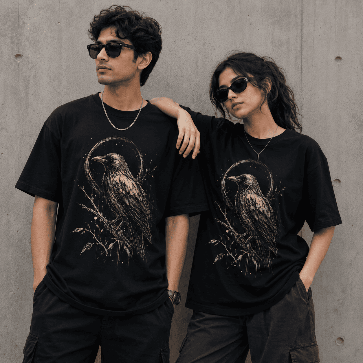Bird Art Regular Fit Cotton T-Shirt
